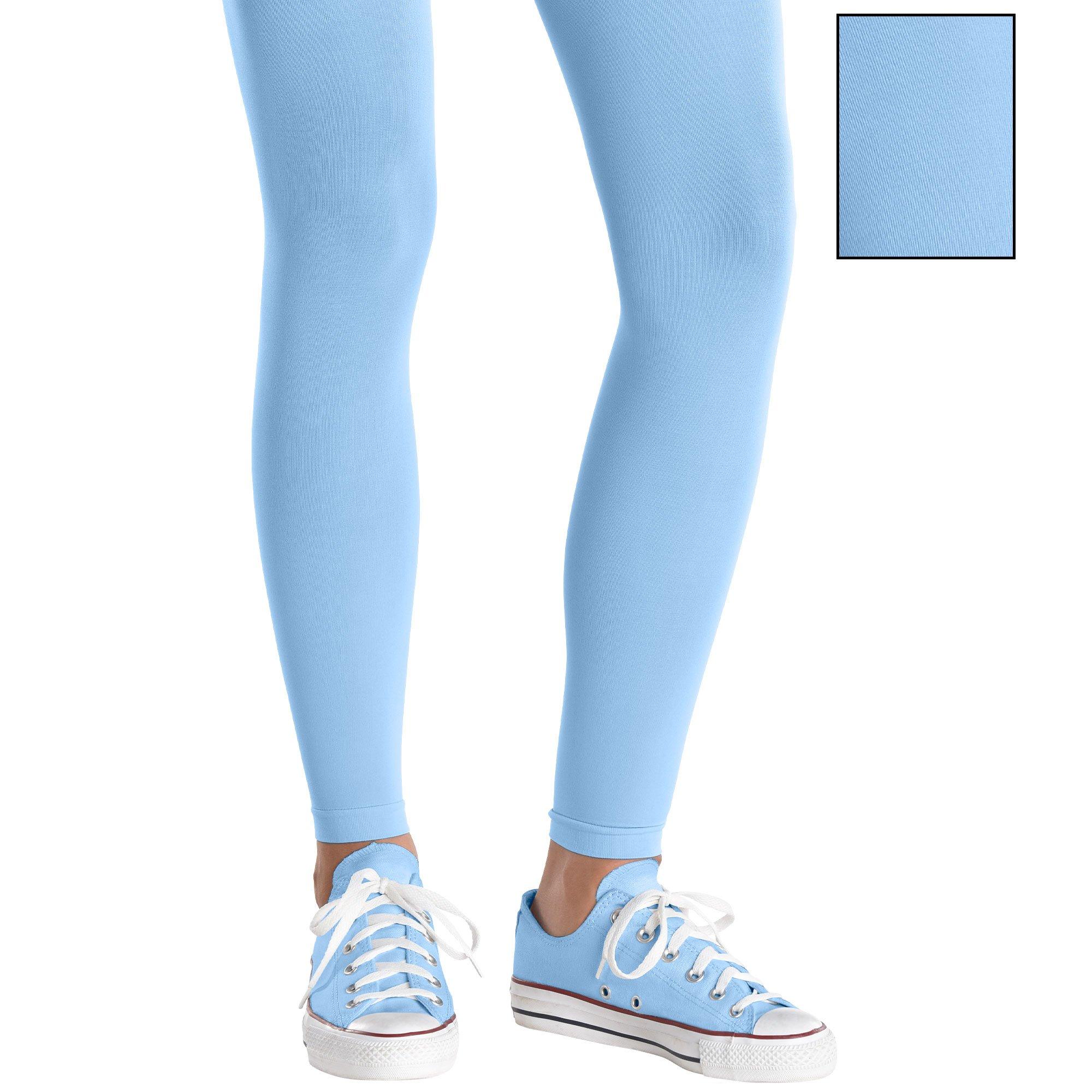 ADULT TIGHTS FULL LENGTH, PLAIN COLORS BABY BLUE