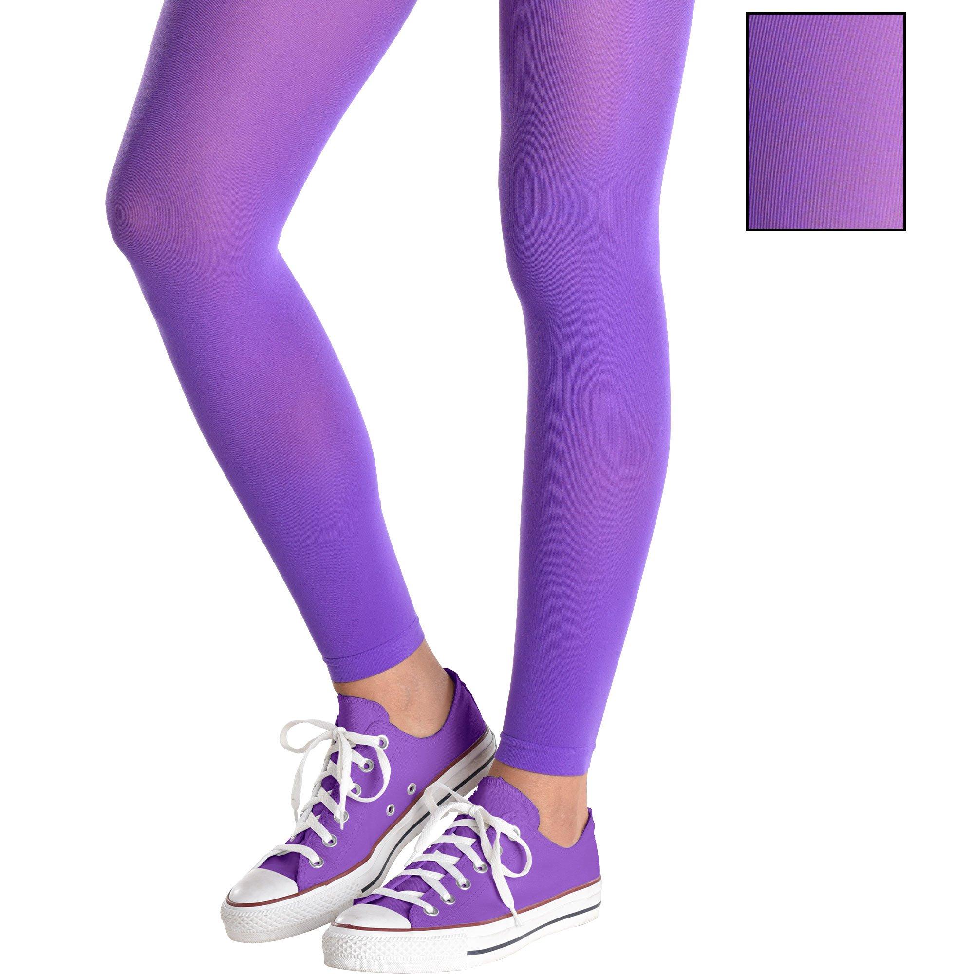 Solid Color Lycra Leggings in Light Purple
