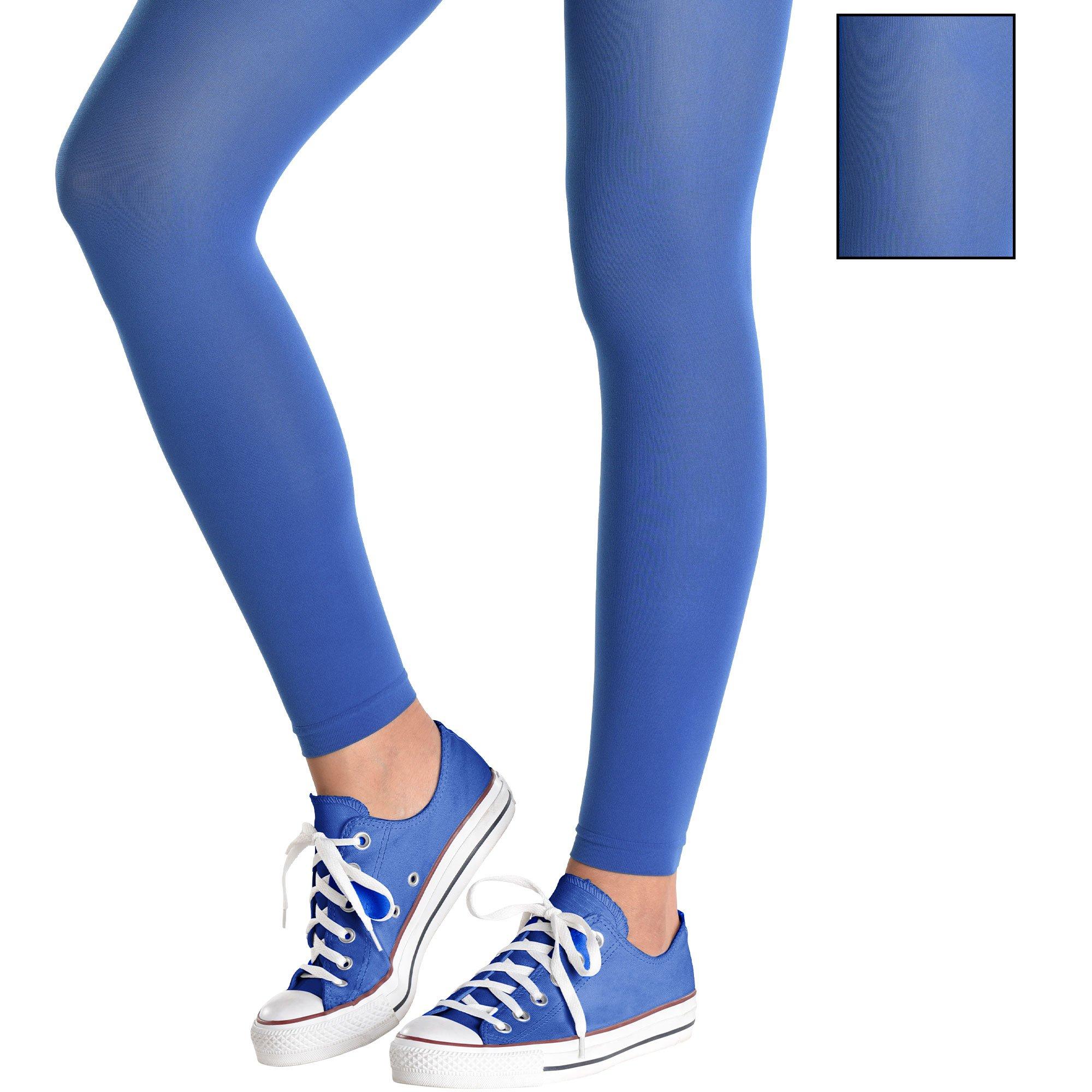 Blue Footless Tights