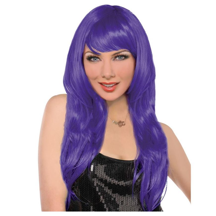 Glamorous Long Purple Wig