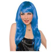 Glamorous Long Blue Wig