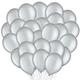 100ct, 12in, Silver Pearl Balloons 