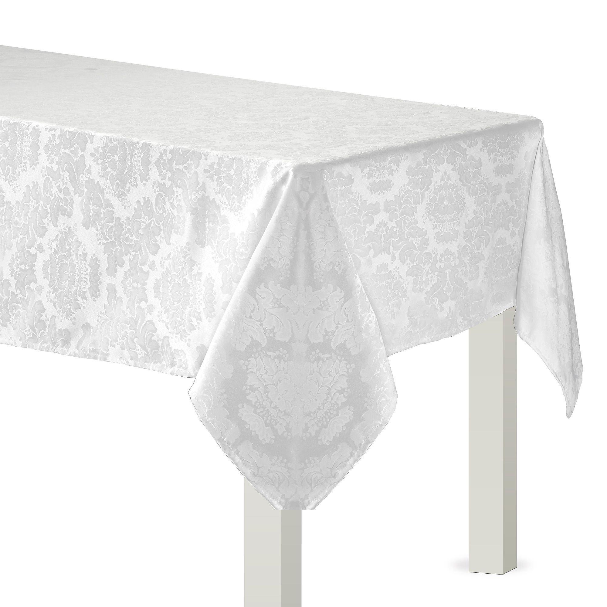 White Fabric Tablecloth 60in x 84in