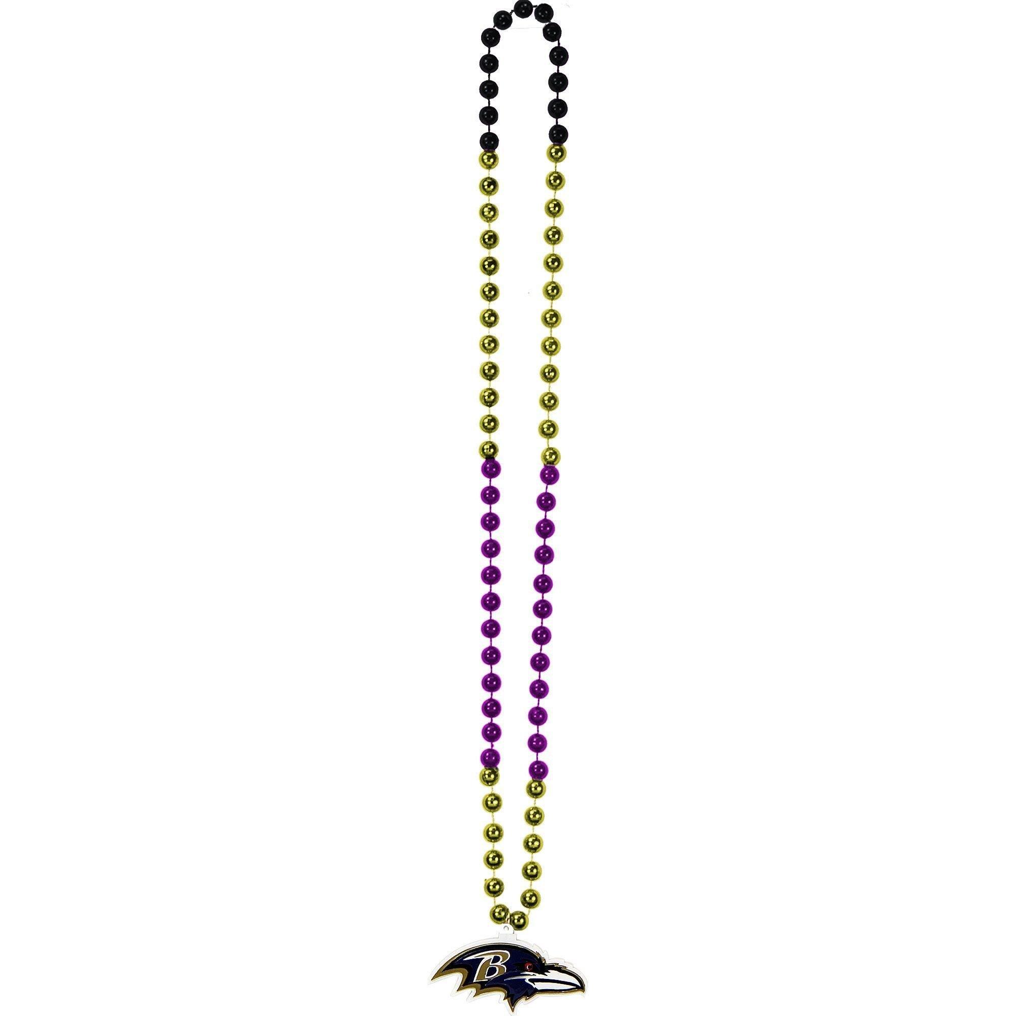 Baltimore Ravens Pendant Bead Necklace