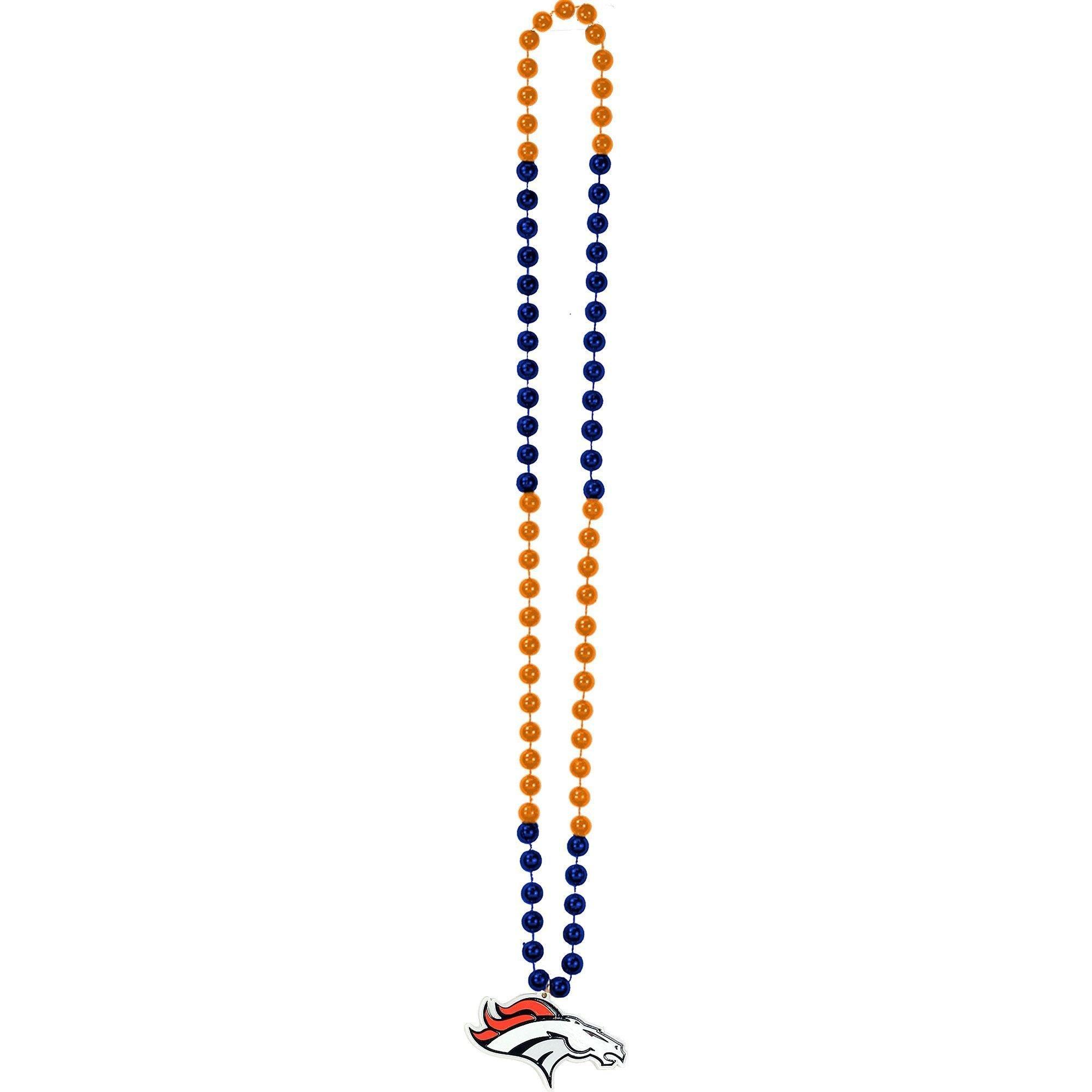 Denver Broncos Pendant Bead Necklace