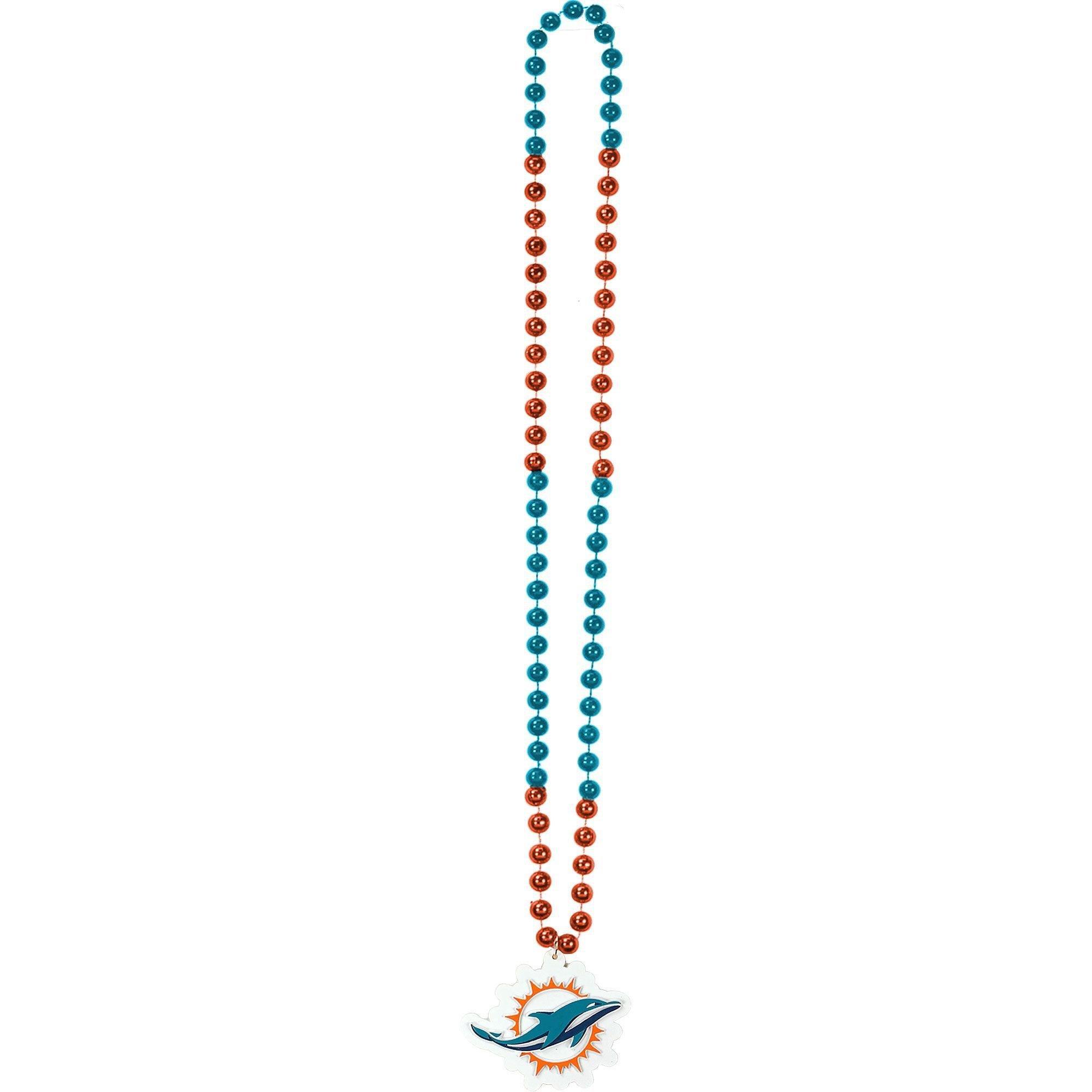 Miami Dolphins Pendant Bead Necklace