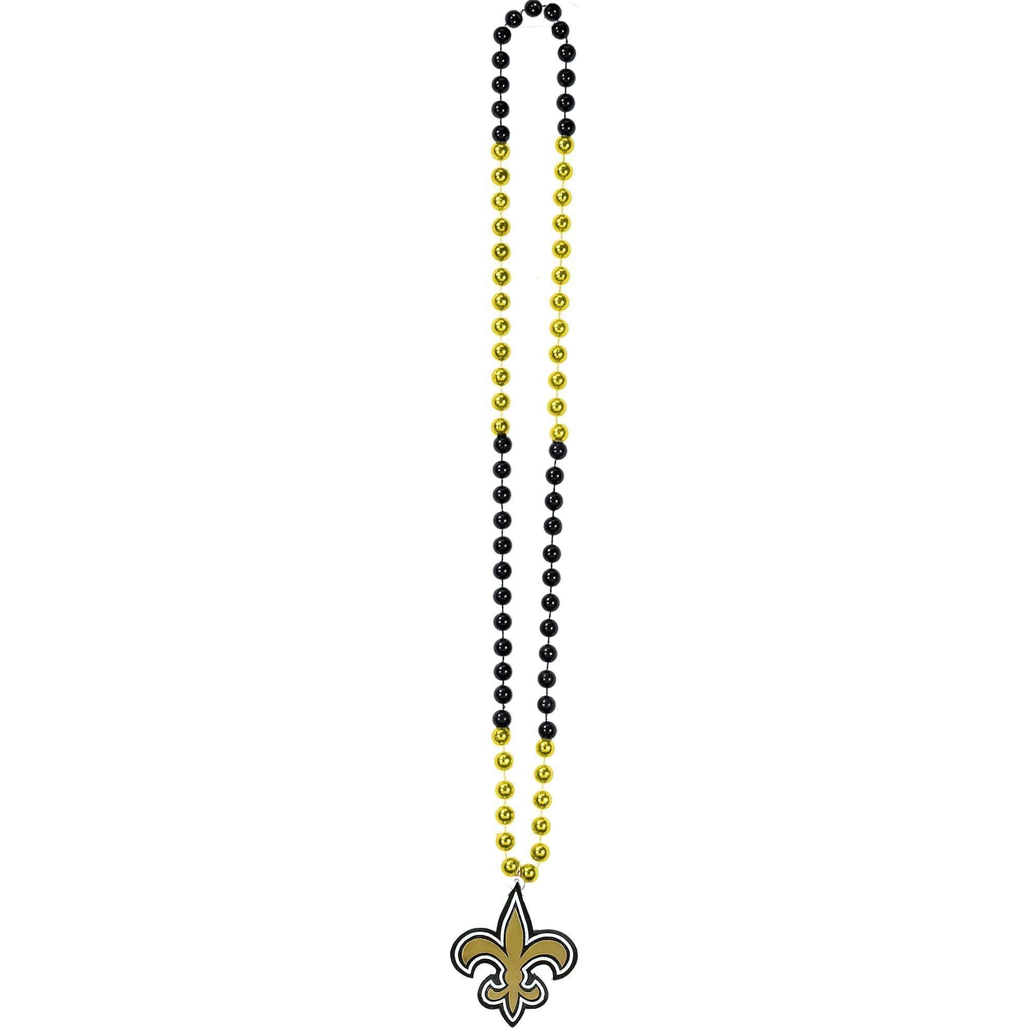 New Orleans Saints Pendant Bead Necklace