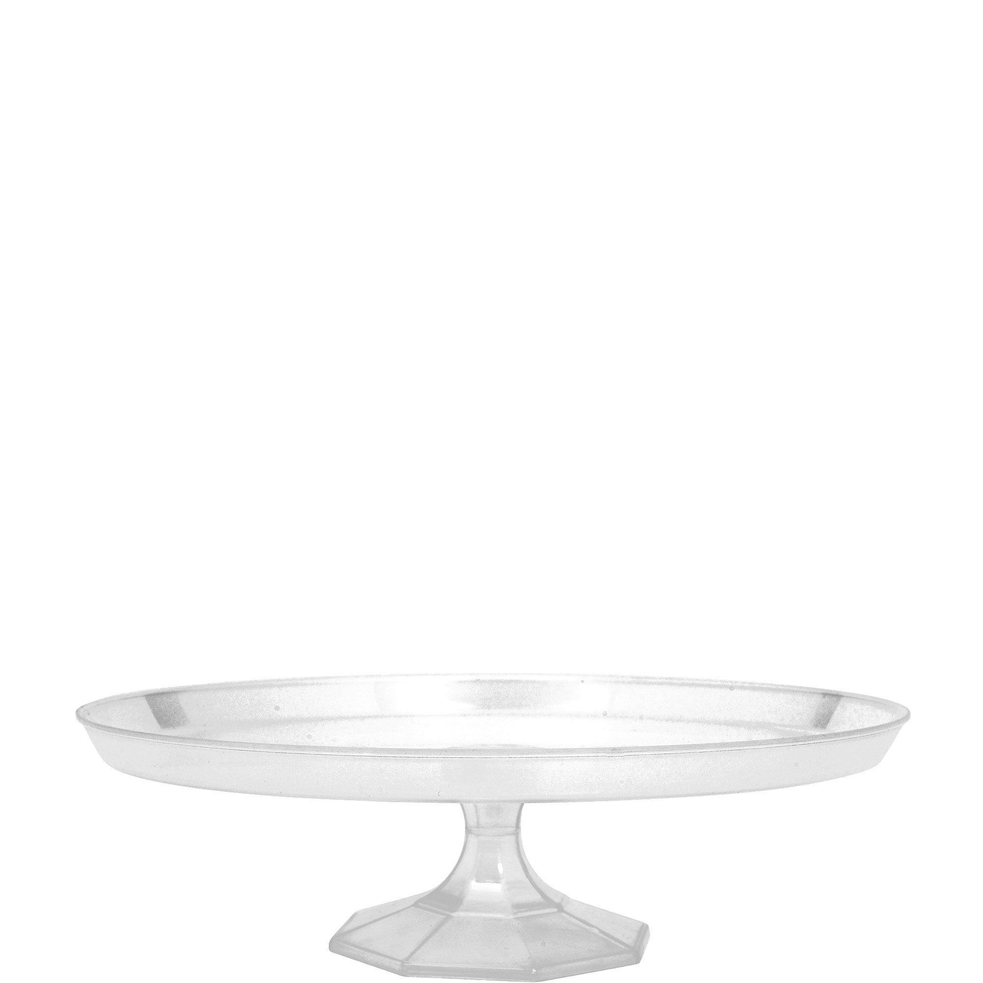 Medium Clear Plastic Cake Stand 11 3/4in x 2 3/4in