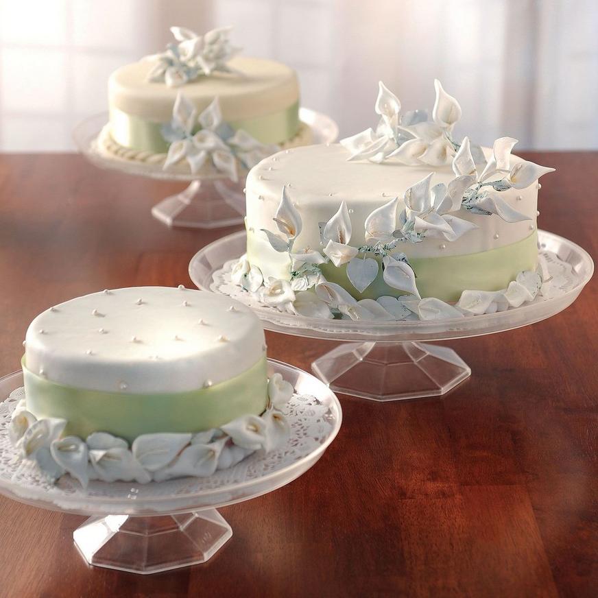 Large CLEAR Plastic Cake Stand