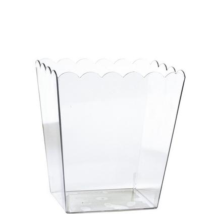 Small Clear Plastic Scalloped Container