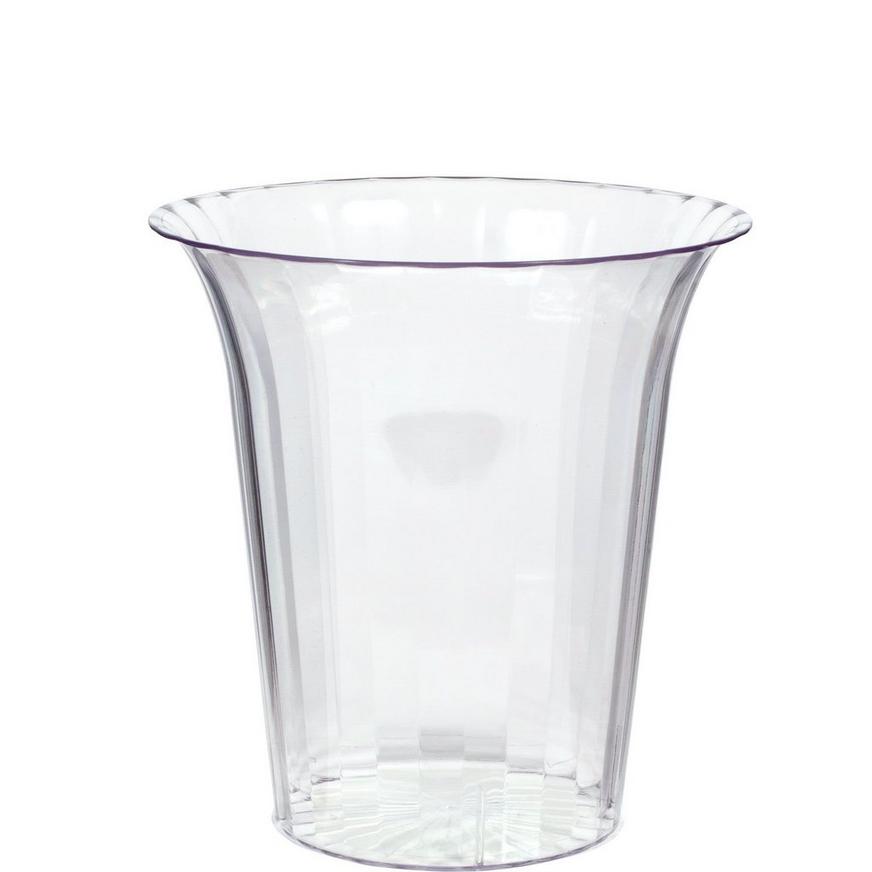 CLEAR Plastic Flared Cylinder Container