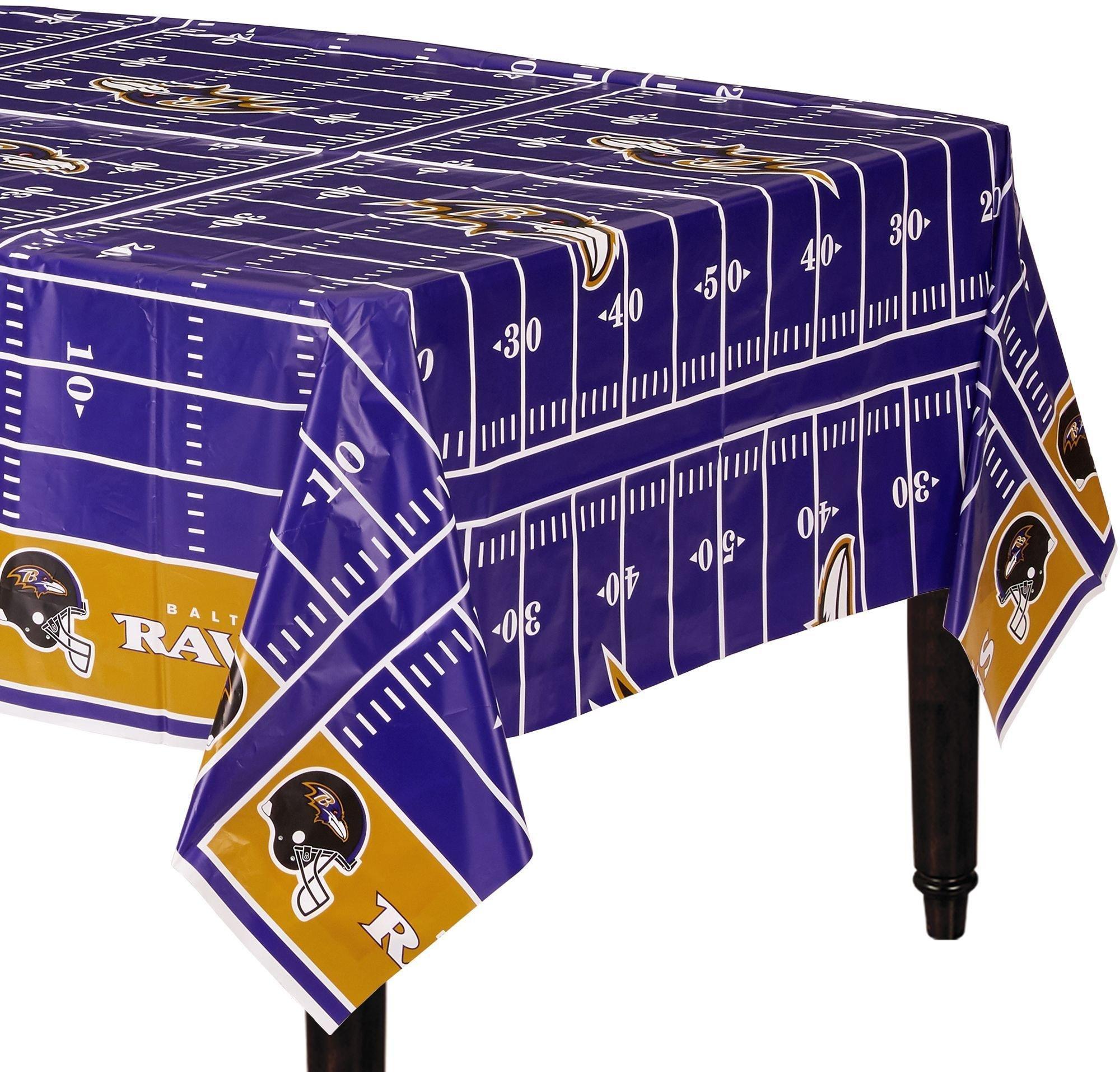 Football Field Plastic Table Cover, 54in x 96in