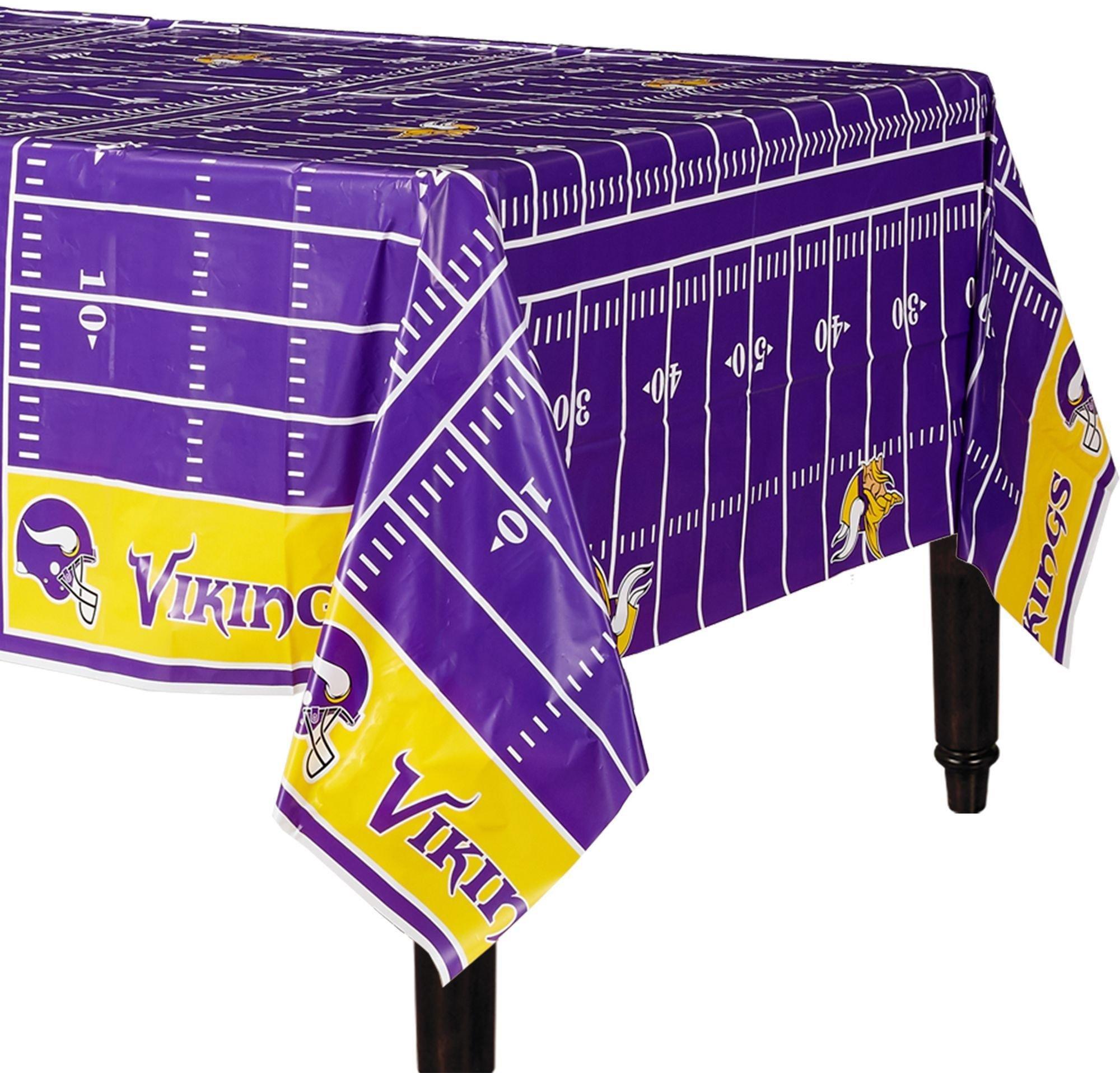 Football Field Plastic Table Cover, 54in x 96in