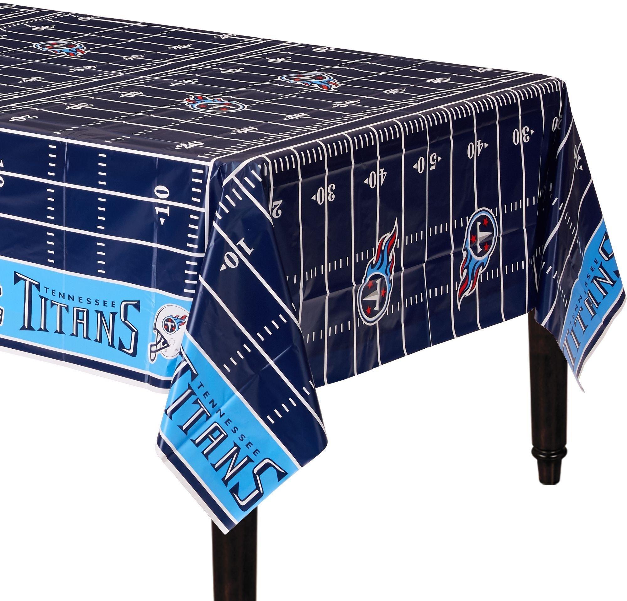 Football Field Plastic Table Cover, 54in x 96in