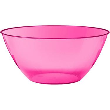 Large Bright Pink Plastic Bowl 5qt