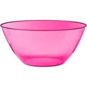 Large Bright Pink Plastic Bowl