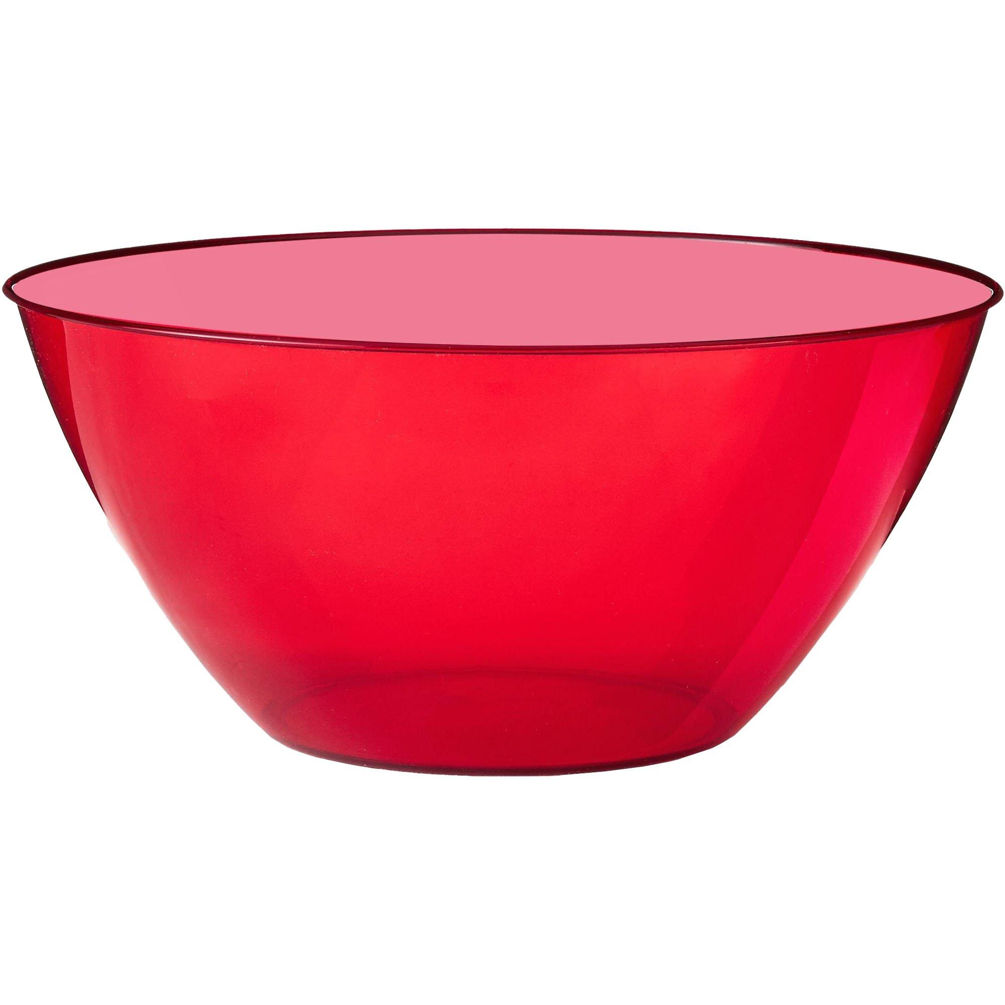 Best Choice Plastic Bowls 20 Oz Red, Bowls