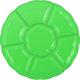 Kiwi Green Plastic Scalloped Sectional Platter