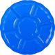 Royal Blue Plastic Scalloped Sectional Platter