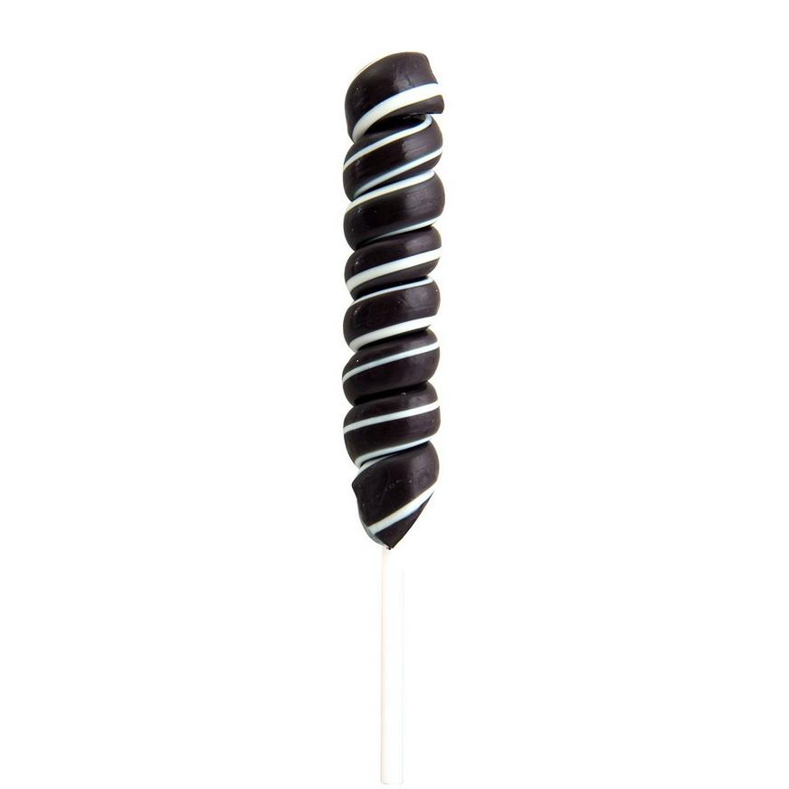 Black Twisty Lollipops, 20pc - Black Cherry Flavor
