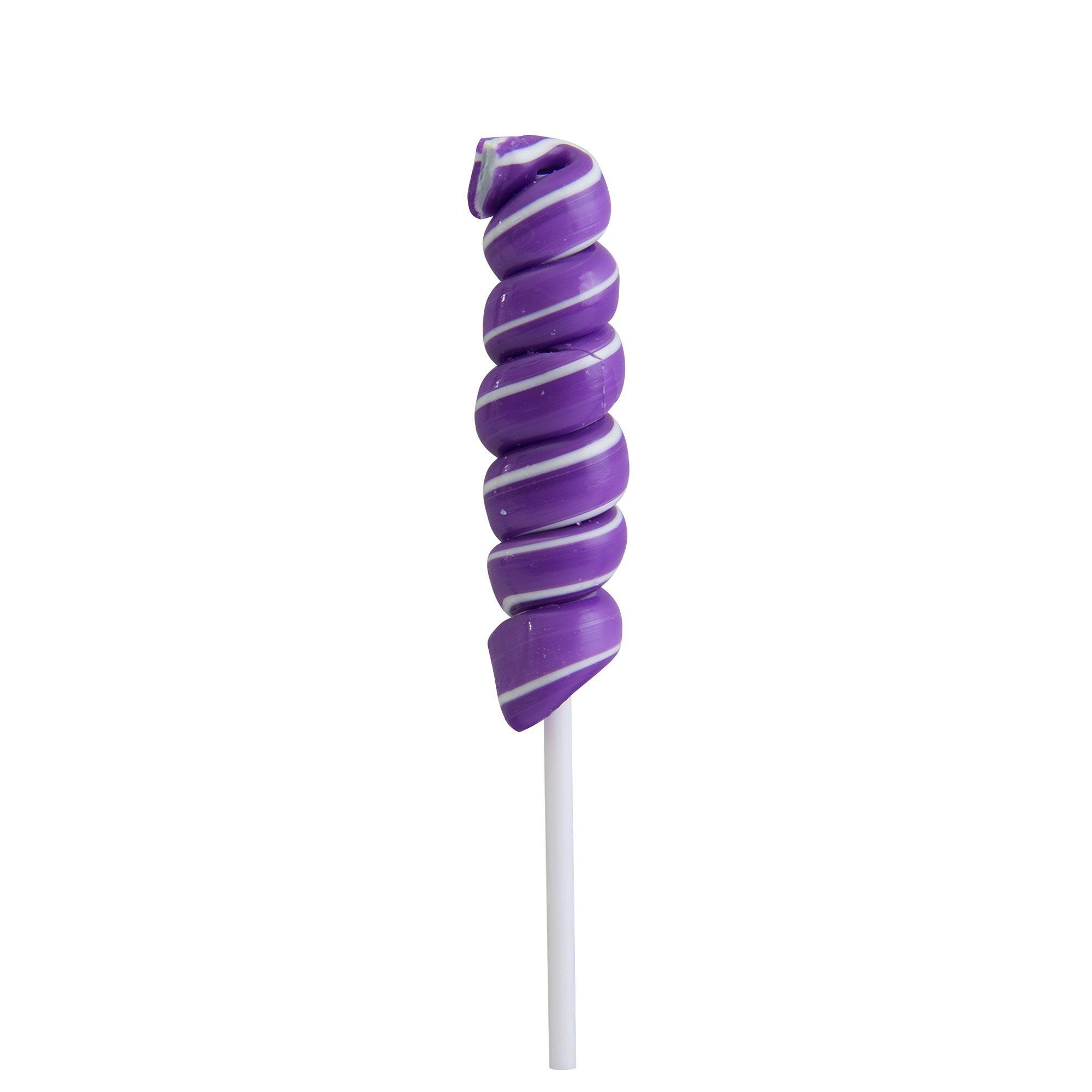 Purple Twisty Lollipops, 20pc - Grape Flavor
