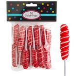 Red Twisty Lollipops 20pc