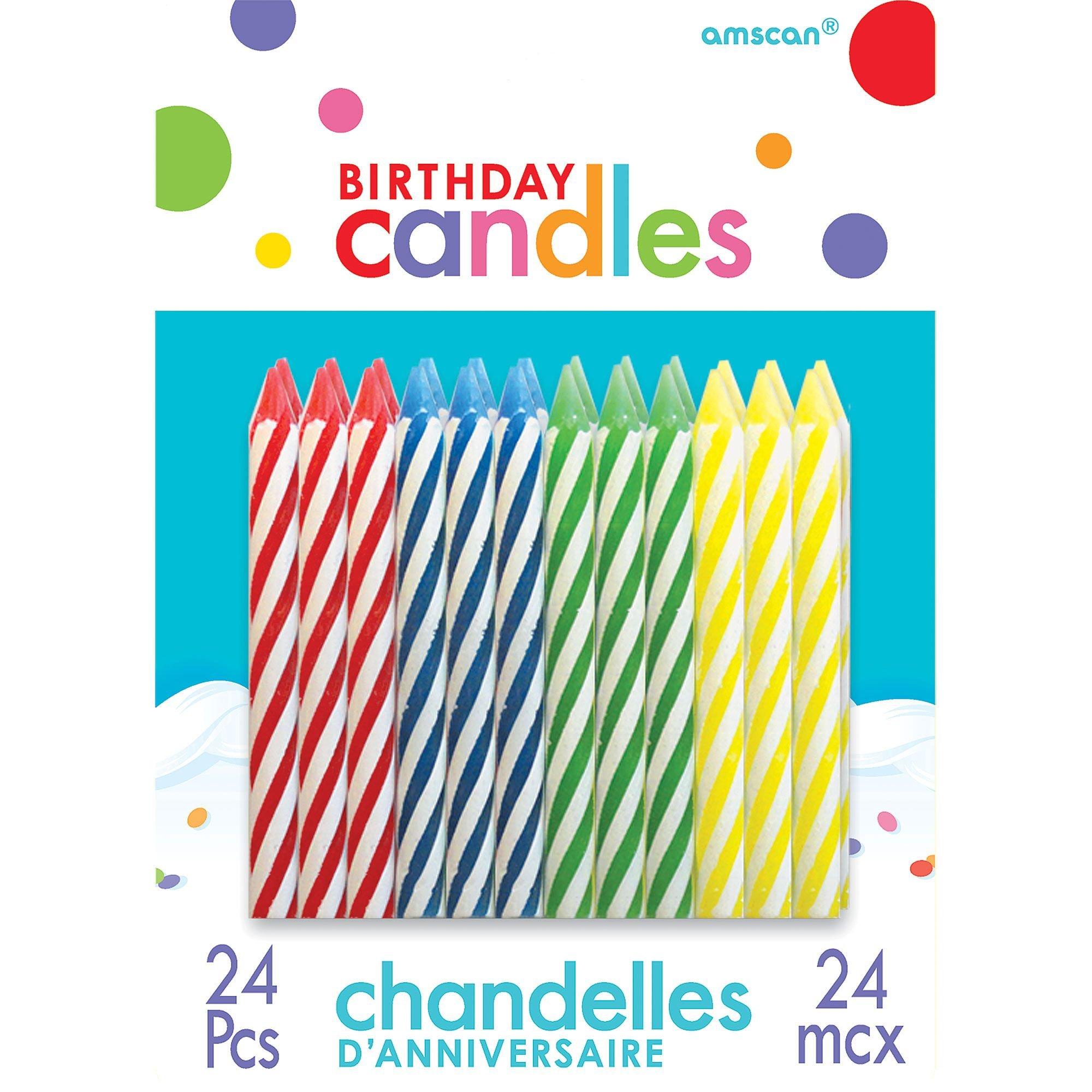 Multicolor Spiral Birthday Candles 24ct | Party City