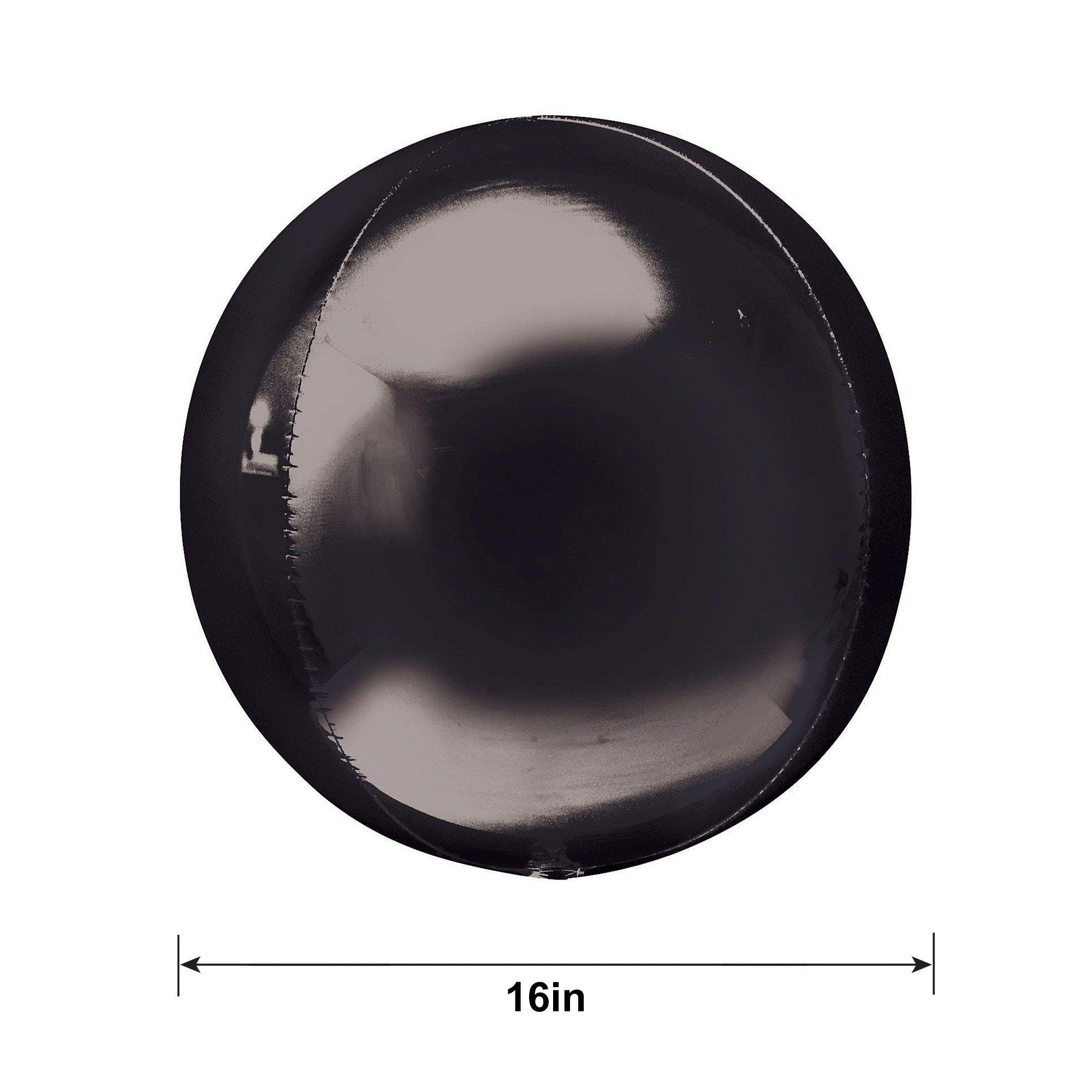 Black Orbz Balloon, 16in