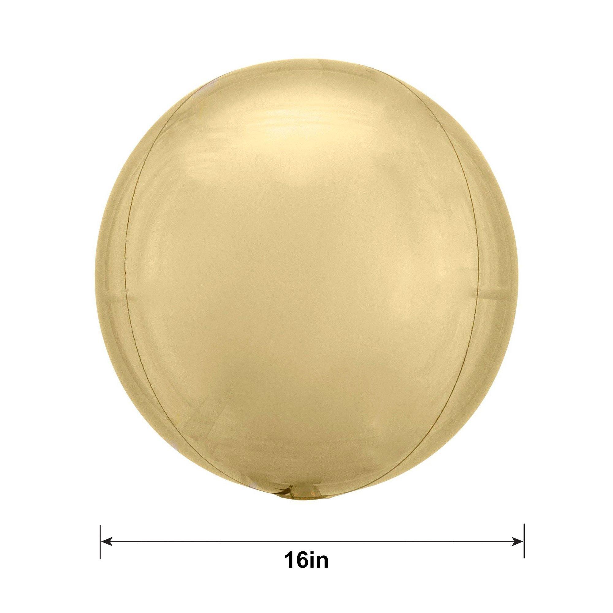 White Gold Orbz Balloon, 16in