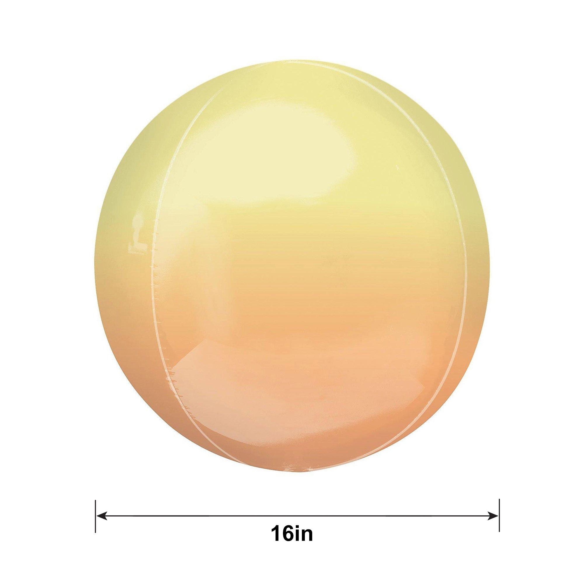 Ombre Yellow & Orange Orbz Foil Balloon, 15in x 16in