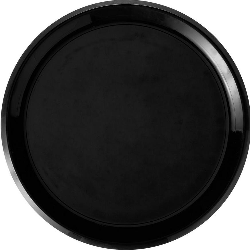 Black Plastic Round Platter