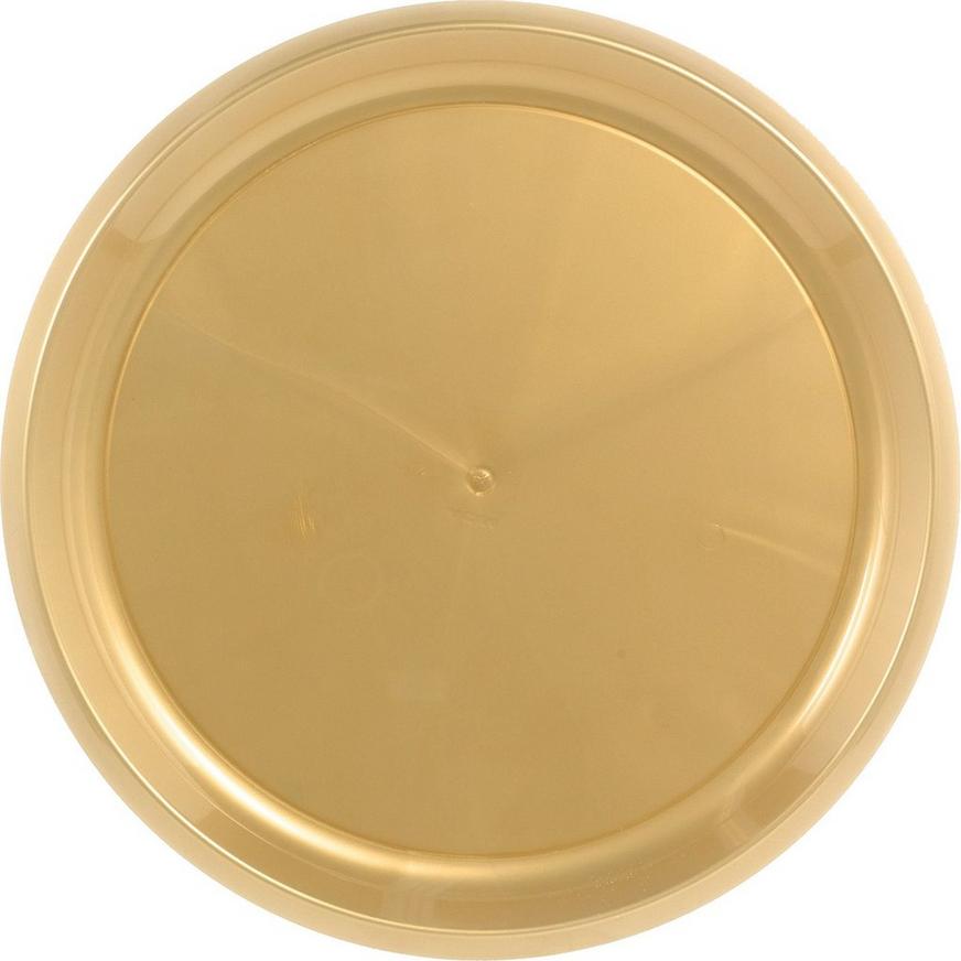 Gold Plastic Round Platter