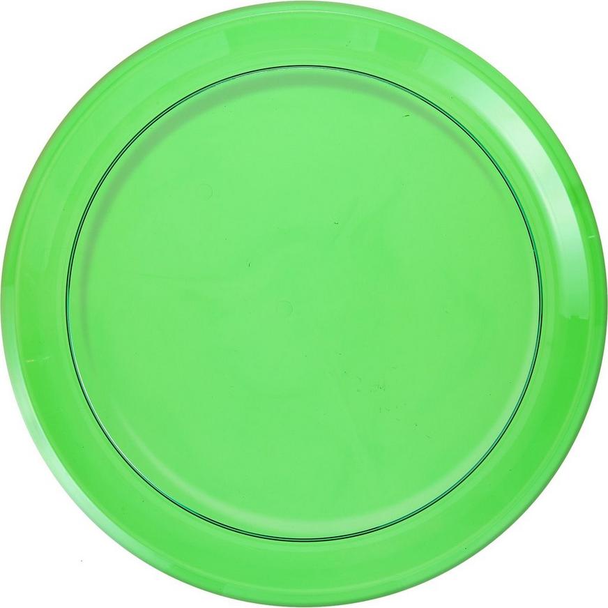 Kiwi Green Plastic Round Platter