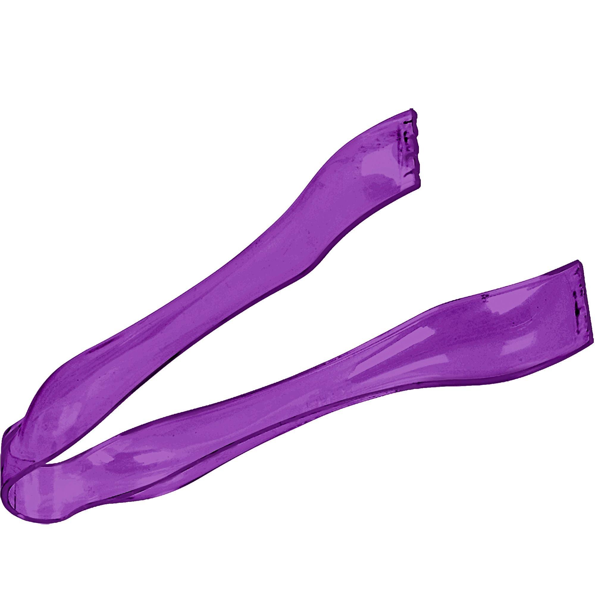 Mini Purple Plastic Tongs 6 1/4in Party City