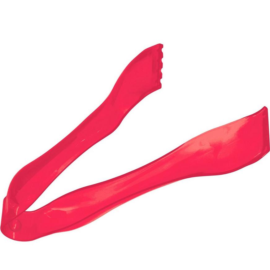 Mini Red Plastic Tongs