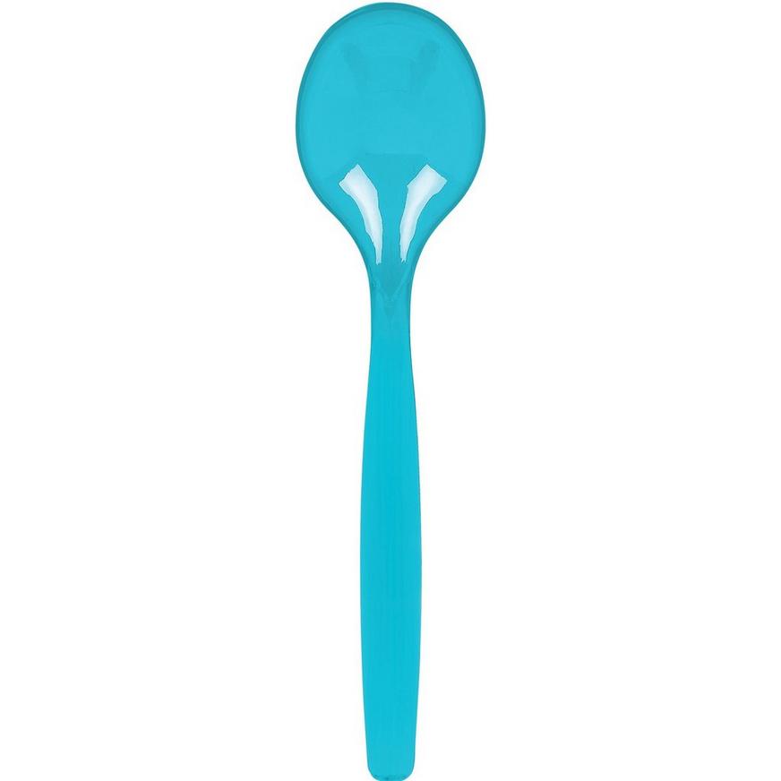 Caribbean Blue Plastic Serving Spoon