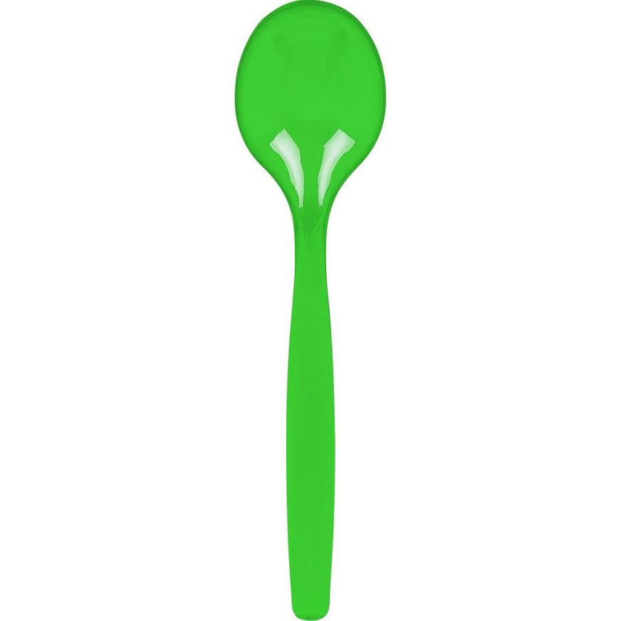 Kiwi Green Plastic Serving Spoon