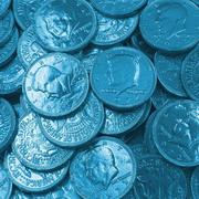 Caribbean Blue Chocolate Coins 72pc