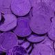 Purple Chocolate Coins 72pc