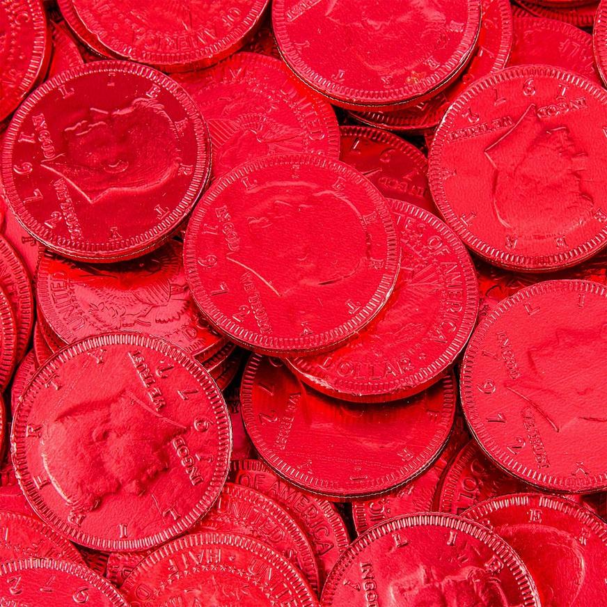 Red Chocolate Coins 72pc