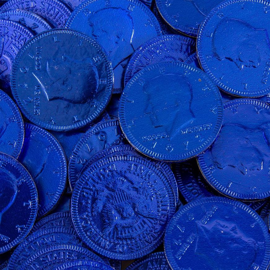 Royal Blue Chocolate Coins 72pc