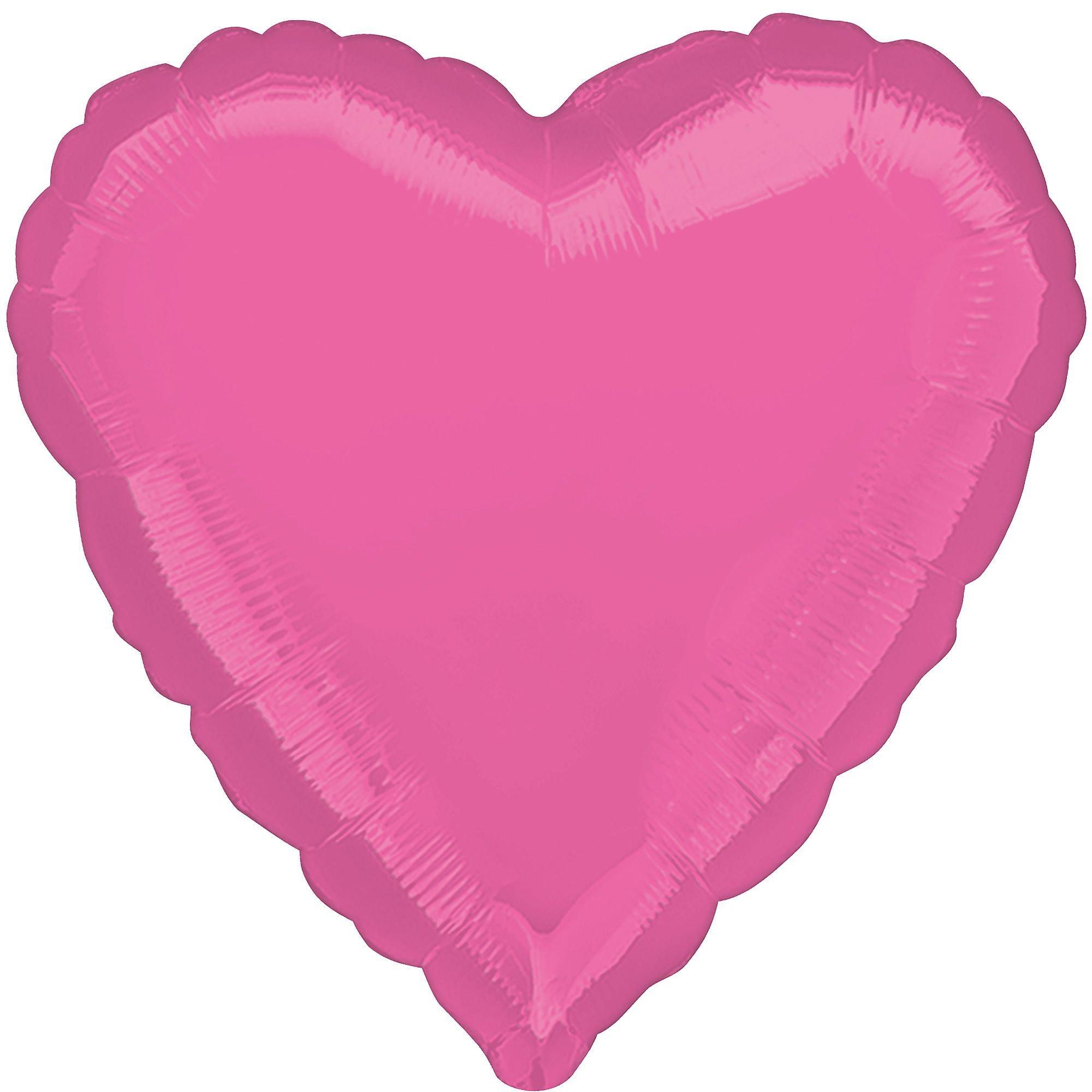 Bubble Gum Pink Heart Foil Balloon, 17in | Party City