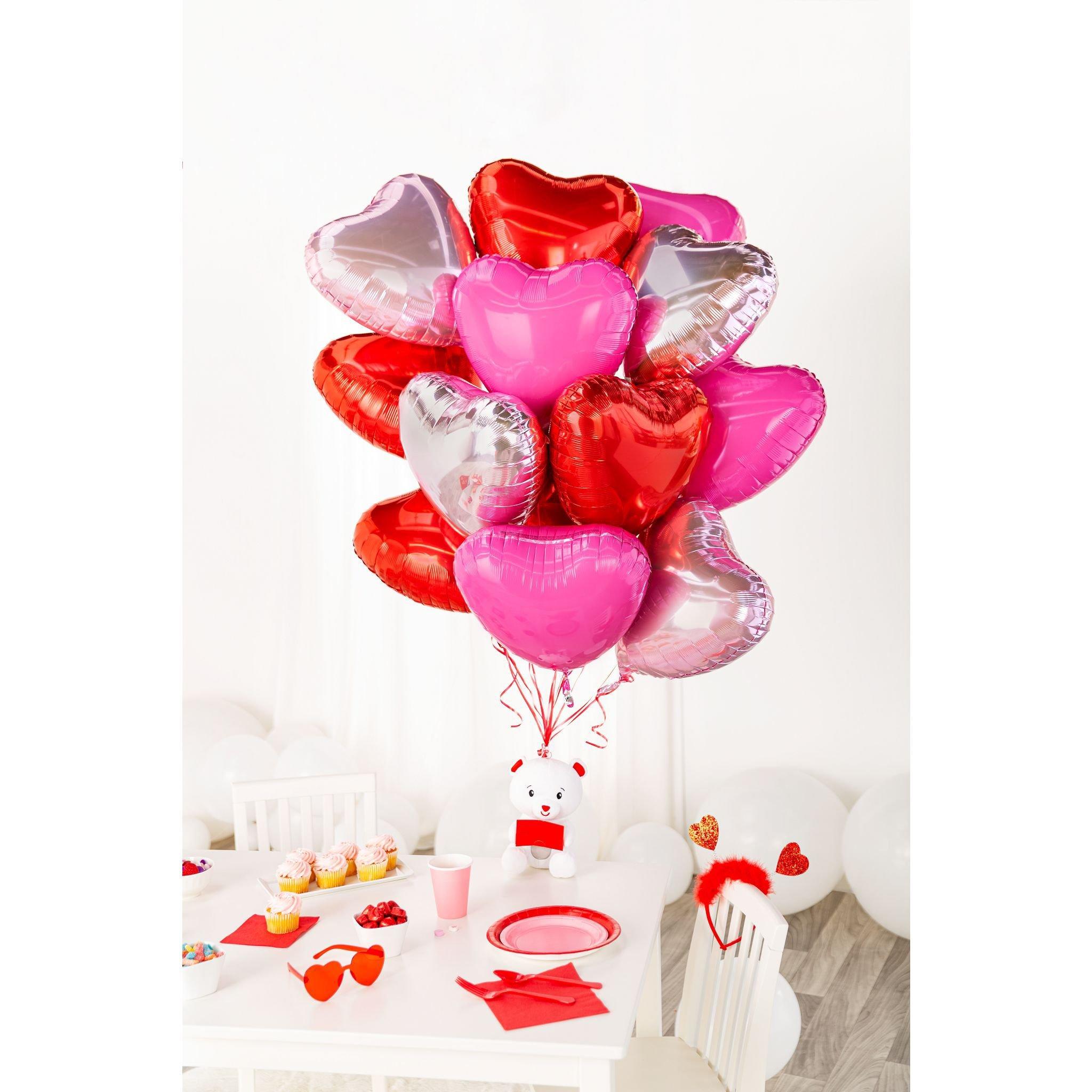 Bubble Gum Pink Heart Foil Balloon, 17in