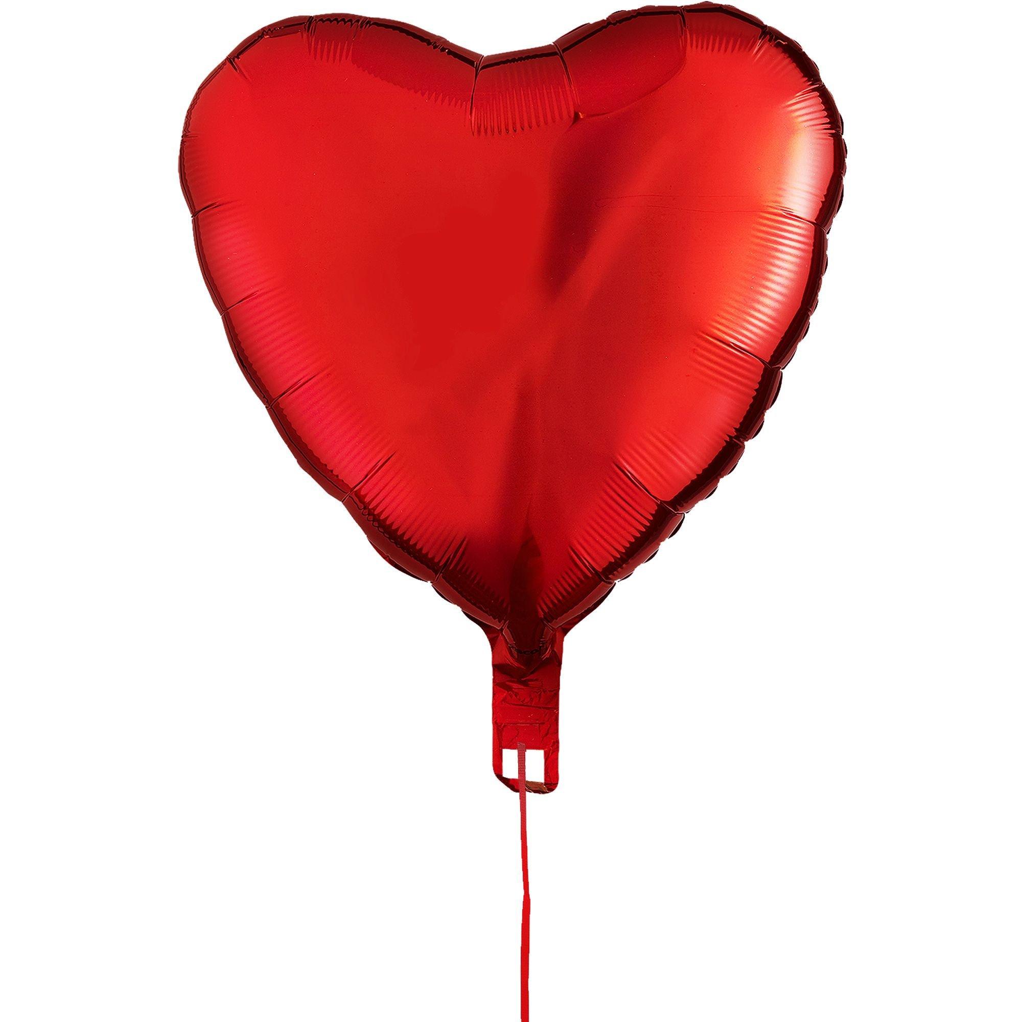 Red Heart Foil Balloon, 17in Party City