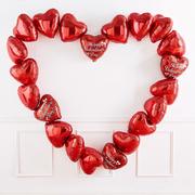 17in Red Heart Balloon with Ribbon