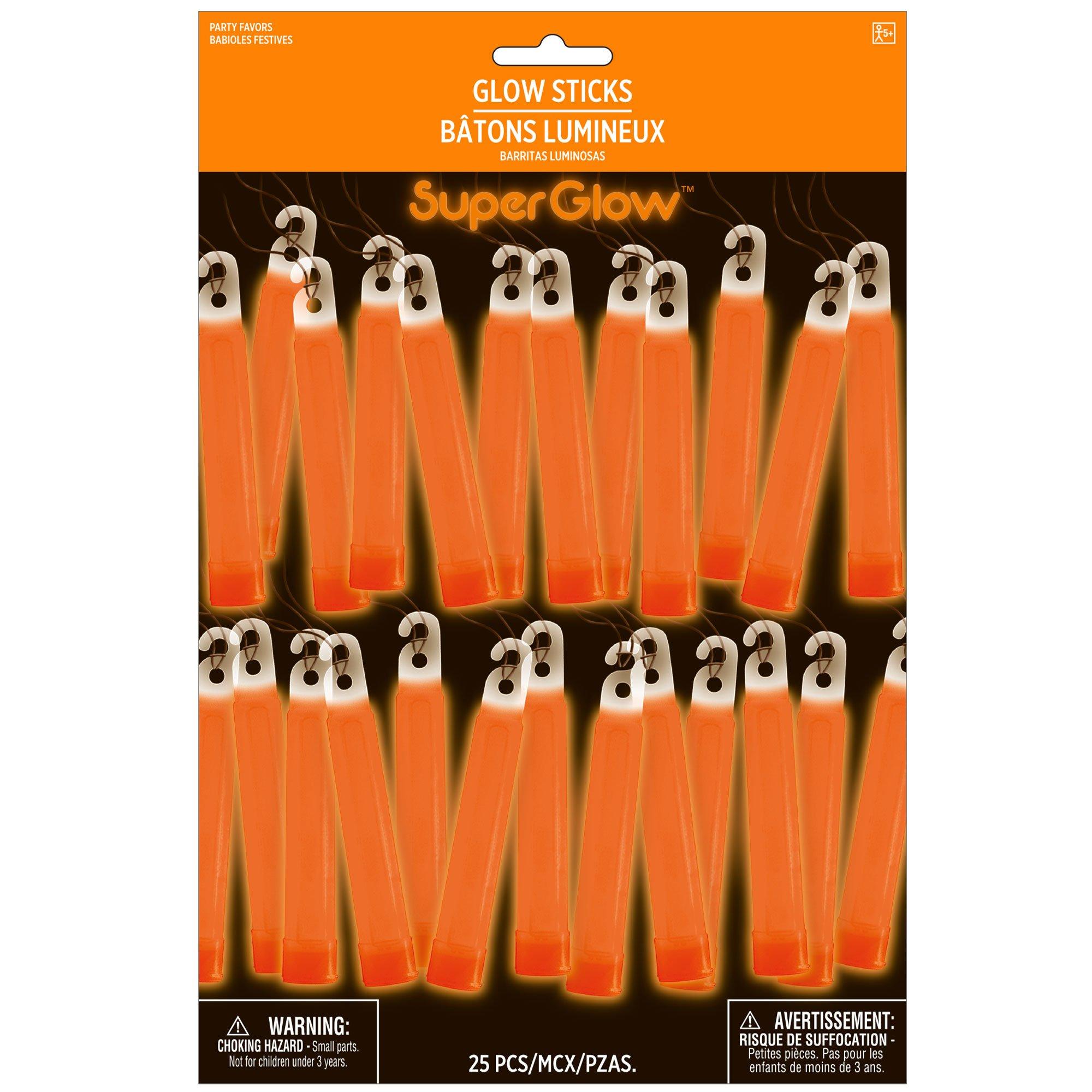 Orange Glow Stick Necklaces 25ct