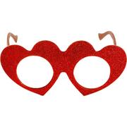 Red Valentine's Day Glitter Glasses