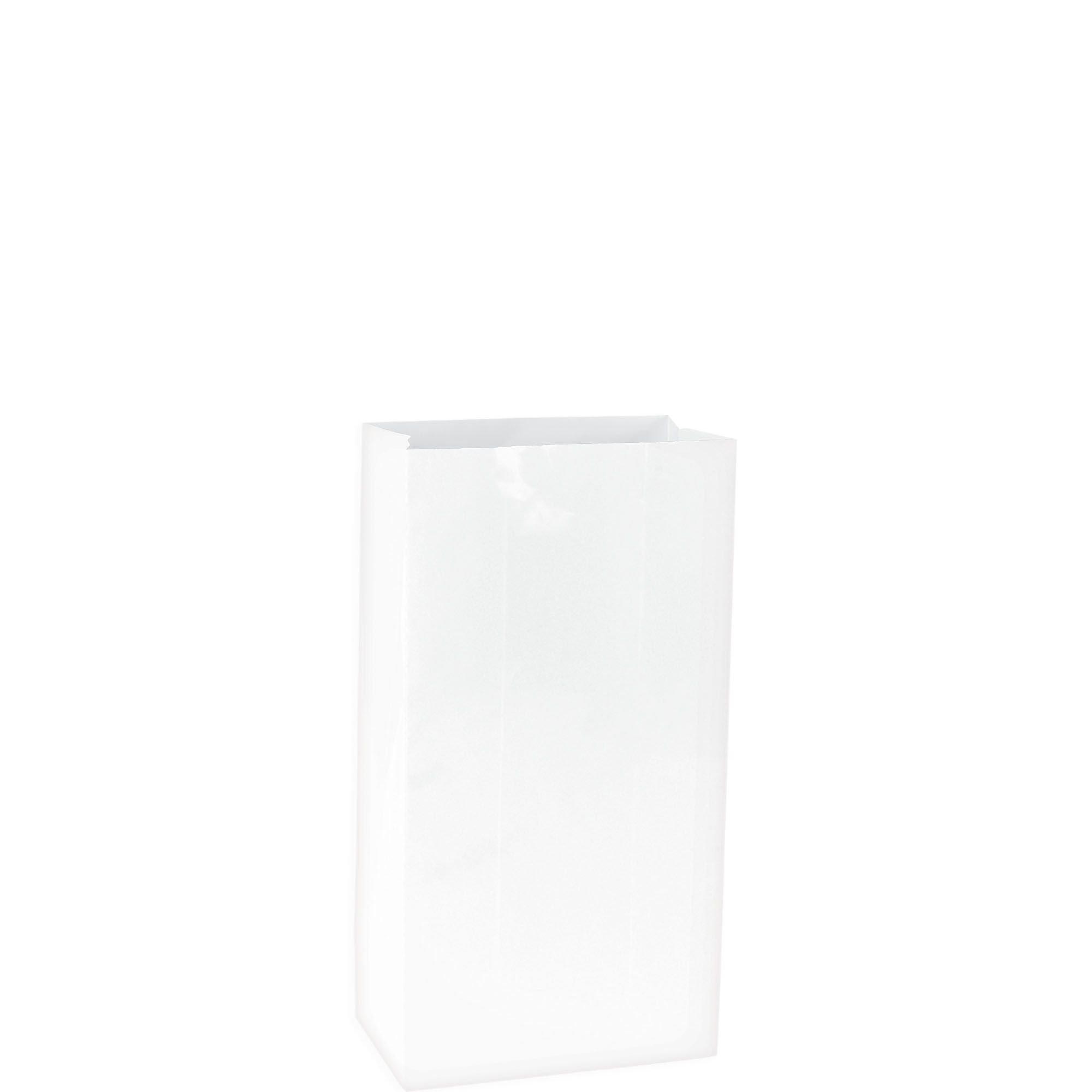 White Favor Bags, Small White Lunch Bags . 3 1/2 x 2 3/8 x 6 7/8