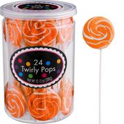 Orange Swirly Lollipops 24pc