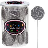 Silver Swirly Lollipops 24pc